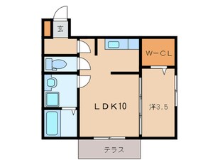 おおくぼの森Ｂ棟の物件間取画像